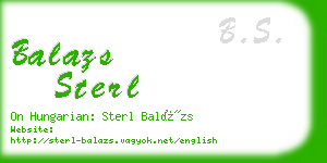 balazs sterl business card